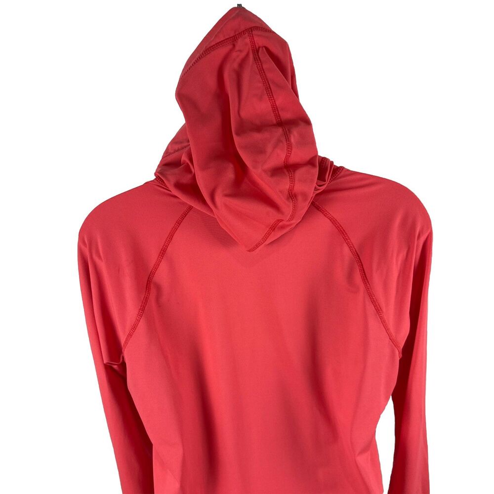 UV Skinz Hooded Swim Shirt M Medium Coral Pink Lace Up UPF 50+ Sun Water Jacket - Picture 5 of 8